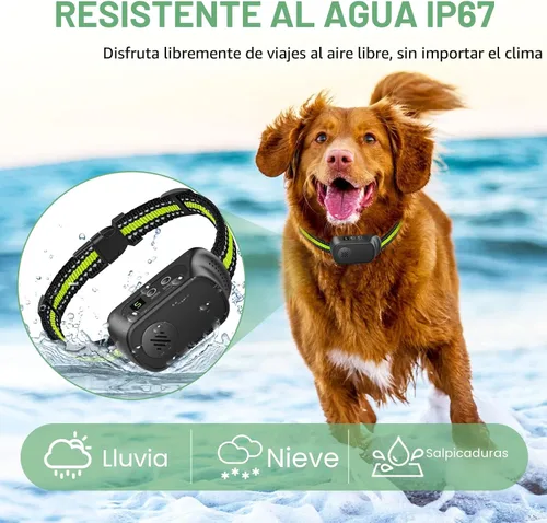 Vista 6 de Collar antiladridos recargable para perros con pitido, vibración y choque, collar antiladridos para perros pequeños, medianos y grandes, dispositivo
