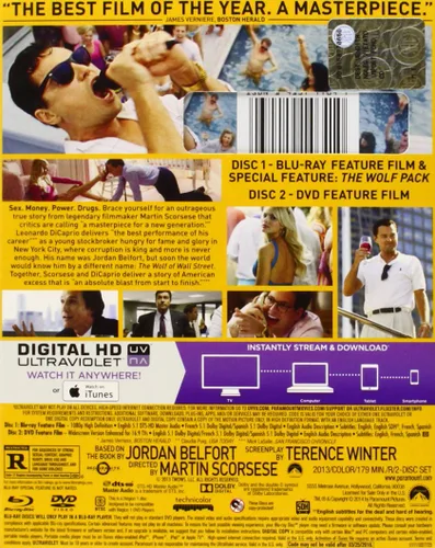 Vista 2 de The Wolf of Wall Street (Blu-ray + DVD + Digital HD)