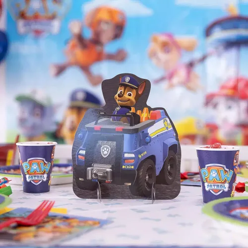 Vista 3 de Paw Patrol Adventures - Decoración de mesa multicolor (14 a 8.8 pulgadas), paquete de 1 pieza central de fiesta única, diseño llamativo y divertido