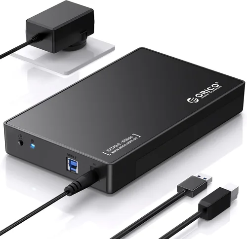 Vista 9 de ORICO Caja para disco duro externo de 3.5 pulgadas, SATA III a USB 3.1 tipo C para HDD, instalación sin herramientas, compatible con UASP