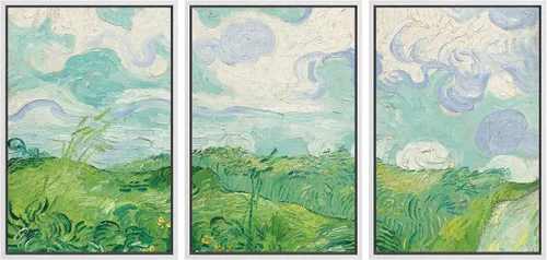Vista 65 de wall26 Lienzo enmarcado para pared, juego de arte con flores de almendra de Vincent Van Gogh, naturaleza, ilustraciones de área silvestre, bellas