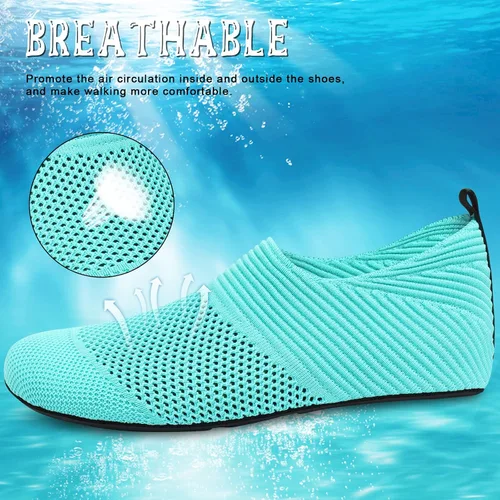 Vista 4 de ANLUKE Zapatos acuáticos para hombre y mujer, descalzos, calcetines acuáticos de secado rápido para playa, natación, surf, deportes acuáticos
