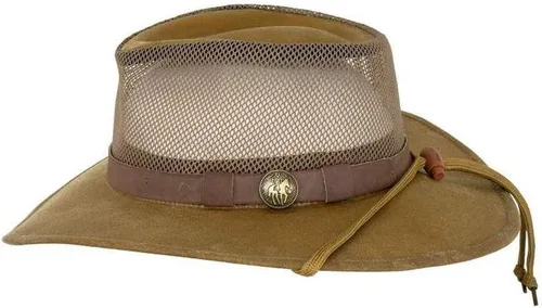Vista 2 de Outback Trading 1472 Piel de aceite de salvia Kodiak con sombrero de malla