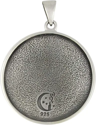 Vista 3 de Moonlight Mysteries Talismán de plata de ley quinto pentáculo de Saturno para protección, Metal