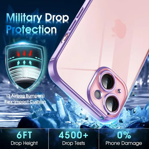 Vista 447 de Supdeal Funda cristalina transparente para iPhone 11, [No se amarillea] [Protección de la cámara] [Probado contra caídas de grado militar] Funda
