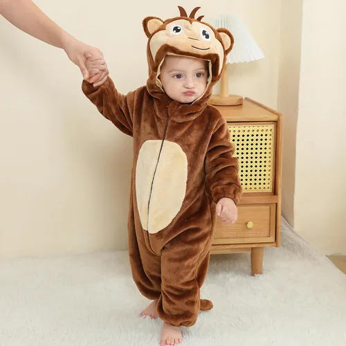 Vista 4 de MICHLEY Baby Girls Boys Hooded Romper Infant Toddler Animal Halloween Party Outfit Jumpsuit 2-24 Months