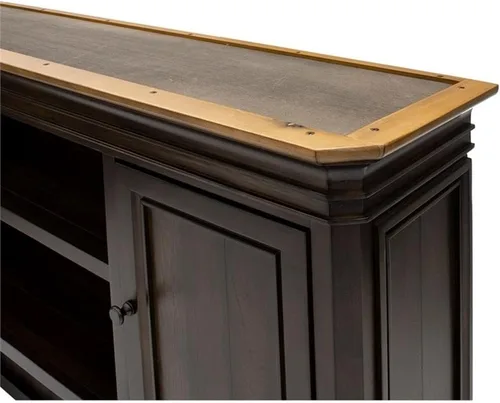 Vista 6 de Martin Furniture IMSA682 Executive Hutch con puertas de madera, totalmente montado, marrón