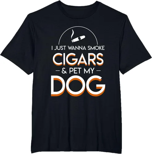 Vista 35 de Solo quiero fumar cigarros y mascotas a los amantes de los perros de mi perro, Negro, S