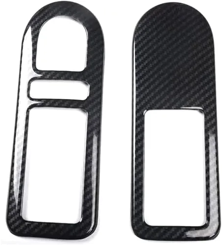 Vista 7 de HIGH FLYING Accesorios para el interior del automóvil Volkswagen New Beetle 2003-2010, manijas de puerta, cubierta de marco, ABS estilo carbono, 2