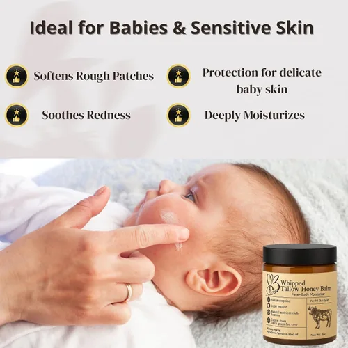 Vista 5 de Tallow de ternera para la piel, bálsamo de sebo para cara, hidratante facial de calvicie, crema hidratante de ternera, bálsamo de ternera y bálsamo