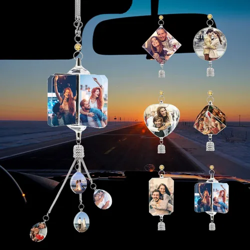 Vista 11 de Accesorios personalizados para colgar en el automóvil, accesorios personalizados para colgar en el espejo retrovisor, adorno personalizado