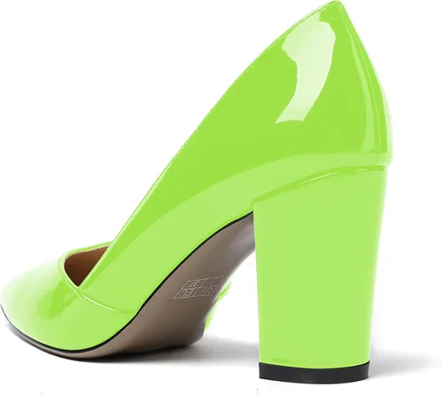 Vista 7 de MODENCOCO Zapatos de tacón alto con puntera puntiaguda para mujer, de 3.5 pulgadas