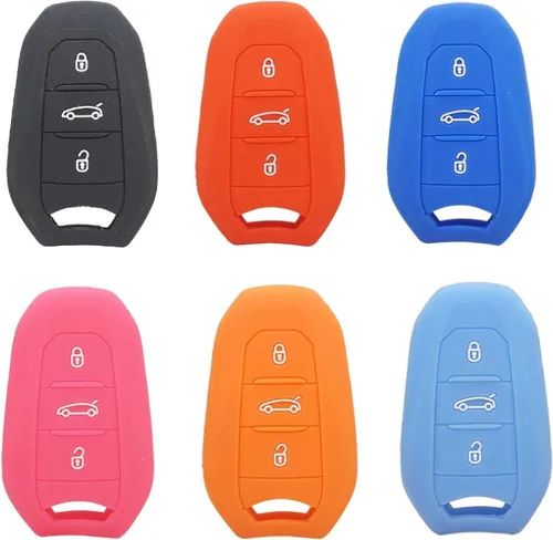 Vista 2 de Toiumops Funda para llave de coche para Citroen DS3 DS4 DS5 DS6, funda de silicona para llave de coche