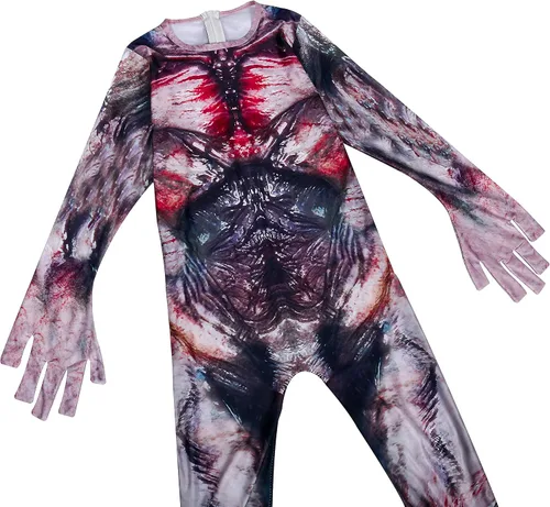 Vista 3 de Demogorgon - Disfraz para niños disfraz atemorizante de Halloween y cosplay disfraz de monstruo de flores jumpsuit de 5 a 14 años
