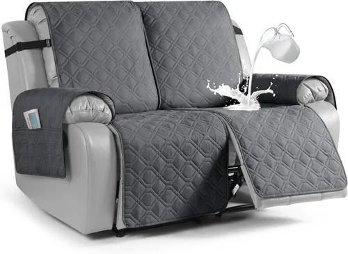 Vista 25 de VANSOFY Funda impermeable para sofá reclinable, lavable, funda para sofá reclinable de 1 pieza, protector de muebles con correas elásticas, bolsillo