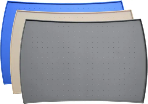 Vista 8 de Alfombrilla impermeable PetFusion para comedero de mascotas grande (24" x 16 ") Silicona de grado FDA, higiene superior, no tóxica, varios tamaños