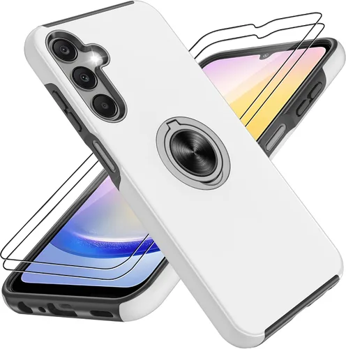 Vista 9 de Gritup Funda para Pixel 6A con protector de pantalla HD, soporte de anillo magnético 360 para Google Pixel 6A, color negro