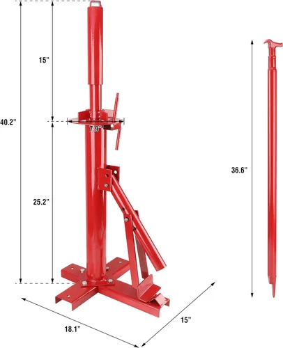Vista 7 de Olympia Tools Olympia 75-378-101 - Base manual para cambiadores de neumáticos, color rojo