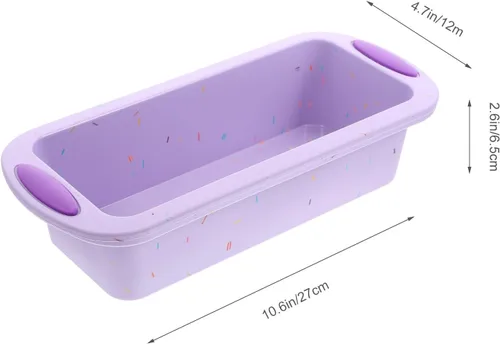 Vista 2 de Reusable Silicone Loaf Mold Non-Stick Bread Pan for Baking Bread, Brownies, and Cakes, Suitable for Home and Bakery Use