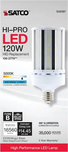 Vista 5 de Satco S49394 Hi-Pro - Bombilla LED de mazorca de maíz de alto lumen