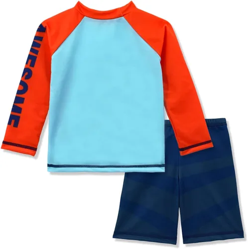 Vista 2 de Trajes de baño de dos piezas para niños, traje de baño de manga larga