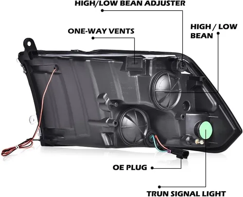 Vista 3 de CROSSDESIGN Faros LED DRL, Faro Lente transparente Carcasa Negra