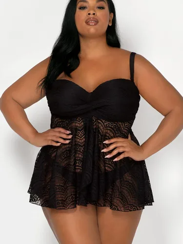 Vista 5 de Smart and Sexy Top de natación con volantes y volantes para mujer SA623