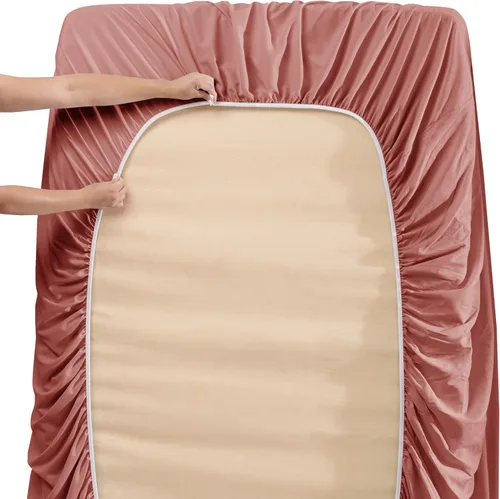 Vista 135 de Nestl - Juego de sábanas de tamaño individual, 4 piezas con esquinas tipo bolsillos extraprofundos (18-24 pulgadas), de microfibra, suave 01-Blanco