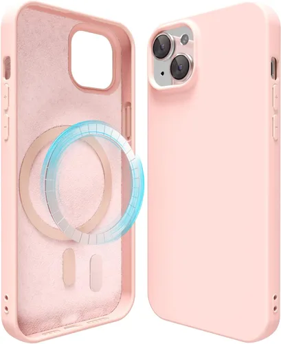 Vista 91 de oakxco Funda de silicona para iPhone 12 Pro Max, magnética, compatible con carga inalámbrica Magsafe, cubierta protectora de goma suave y delgada