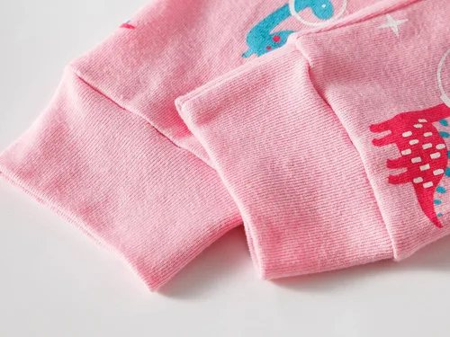 Vista 7 de Dolphin&Fish pijama suave para niños y niñas, 100% algodón, pijama de manga larga para niños 4p Dino