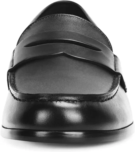 Vista 6 de PARTY Penny Mocasines para hombre con cuero auténtico, zapatos clásicos de cuero formal sin cordones para hombres, perfectos para negocios y uso