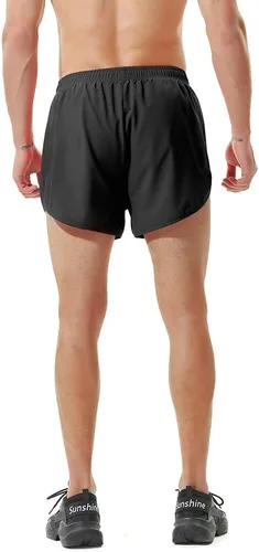 Vista 4 de TENJOY Pantalones cortos de correr para hombre, pantalones cortos de entrenamiento atléticos para hombre, pantalones cortos deportivos de 3 pulgadas