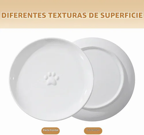 Vista 4 de Havniva Cuencos elevados para gatos, juego de cuencos de comida y agua para Blanco