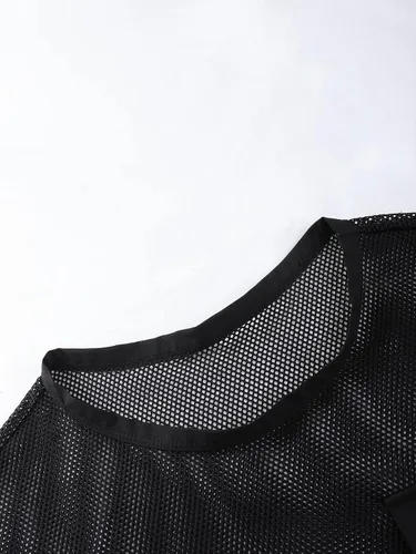 Vista 4 de GORGLITTER Conjunto de chándal sin mangas con cuello redondo y pantalones cortos para hombre