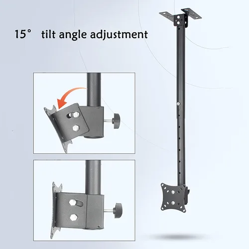 Vista 5 de TV Stand tv Wall Mount Adjustable Ceiling TV Mount Bracket, Fits Most 12-32 Inch LED Screen Display, Can Tilt / 360°Swivel, with Loading 99