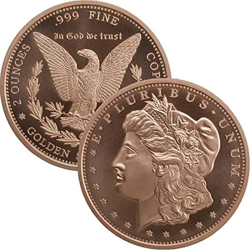 Vista 7 de Medallón de cobre puro .999 de 2 oz (calendario azteca)