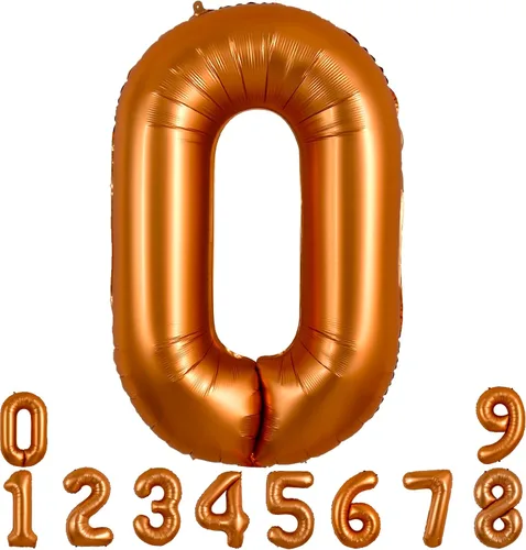 Vista 135 de TONIFUL Globo de aluminio negro de 40 pulgadas con el número 0, decoraciones de cumpleaños negro (Bk-black)