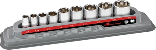 Vista 15 de Ingersoll Rand 11 Pc. Juego de llaves de vaso profundo de 1/4 pulgadas - Métrico 6 Pt.- 752045X