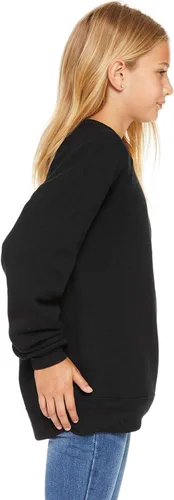 Vista 3 de BELLA + CANVAS - Sudadera juvenil de forro polar de esponja con cuello redondo - 3901Y