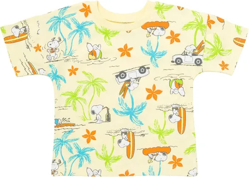Vista 4 de PEANUTS Woodstock Snoopy - Conjunto de camiseta y pantalones cortos de felpa francesa para niño pequeño
