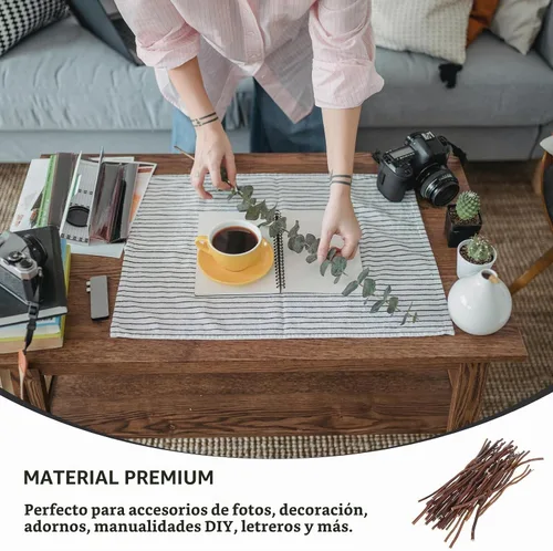 Vista 2 de IMIKEYA 40 ramitas de abedul para manualidades, ramas decorativas de árbol de 118 pulgadas para proyectos de bricolaje