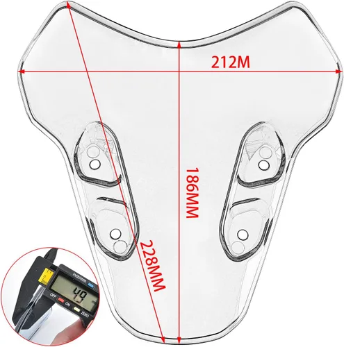 Vista 7 de Parabrisas de motocicleta Flujo de aire deflector de viento carenado superior compatible con MT-07 FZ-07 MT07 FZ07 MT FZ 07 2021 2022 2023 2024