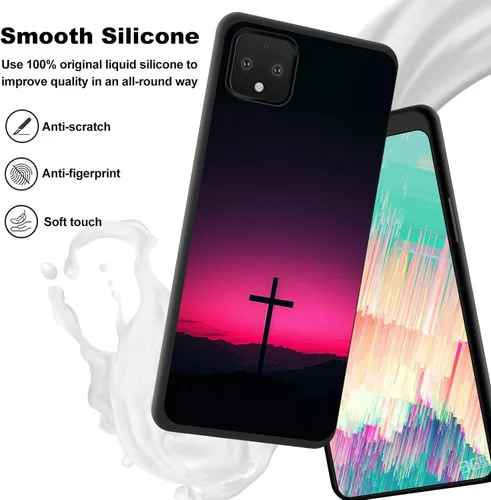 Vista 130 de Funda delgada para Google Pixel 4 XL, funda delgada de silicona de TPU suave a prueba de golpes para Google Pixel 4 XL, astronauta Galaxy