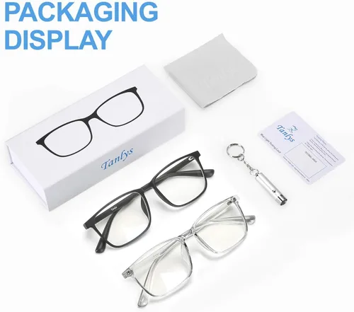 Vista 7 de Paquete de 2 lentes de bloqueo de luz azul para fatiga ocular en computadora