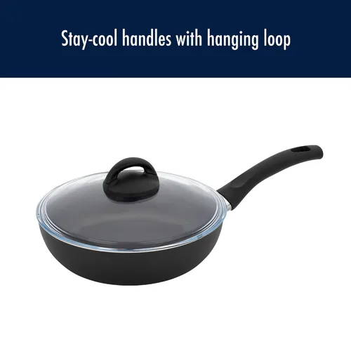 Vista 7 de Henckels Everlift - Juego de utensilios de cocina antiadherentes de 10 piezas, fabricado en Italia, revestimiento duradero de 3 capas, aluminio