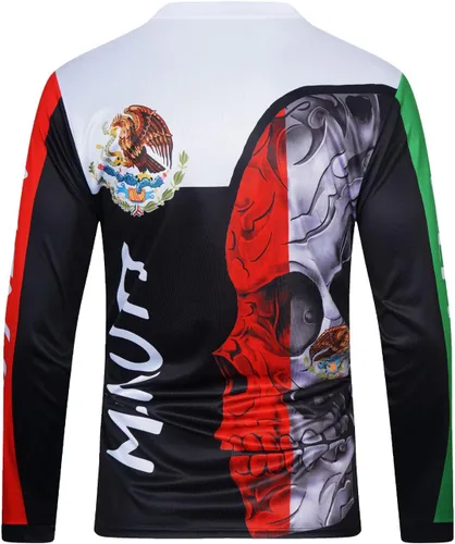 Vista 3 de Camiseta de ciclismo de montaña para hombre, manga larga, MTB Off-Road México, camisetas de descenso y motocross