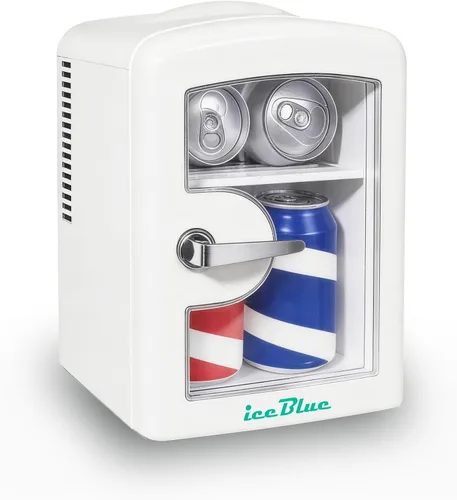 Vista 8 de Mini nevera, 4 litros/6 latas de cuidado de la piel con ventana de visualización (negro) Compact Mini Makeup Fridge for Beauty & Beverages
