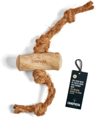 Vista 7 de Canophera Juguete masticable de madera y coco para perros para dientes y encías saludables, tamaño pequeño, todas las razas de perros