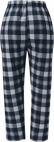 Vista 7 de Pantalones de pijama de forro polar suave para mujer, pantalones de pijama gruesos y cálidos de invierno, pantalones de pijama sueltos para el hogar