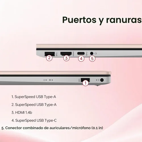 Vista 7 de HP Essential 17t, laptop de negocios, pantalla táctil HD+ de 17.3", Intel Core i7-1355U, 16 GB RAM, 1 TB SSD, cámara web, HDMI, teclado